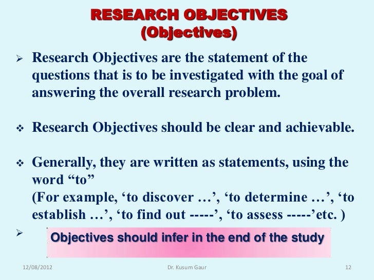 statement of objectives in research research methodology biostatistics statement of objectives in research research methodology biostatistics