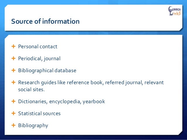 Sources of literature review in communication research