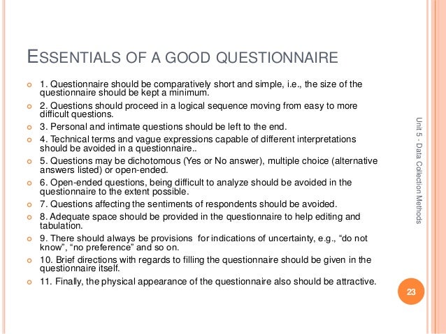 questionnaires as a research method questionnaires as a research method