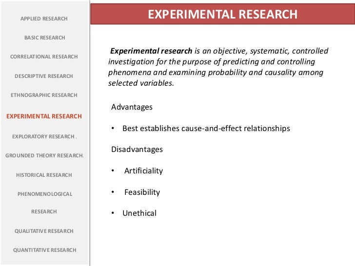 experimental research titles examples