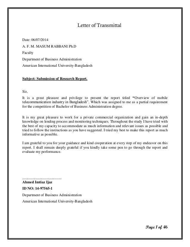 business research paper sample