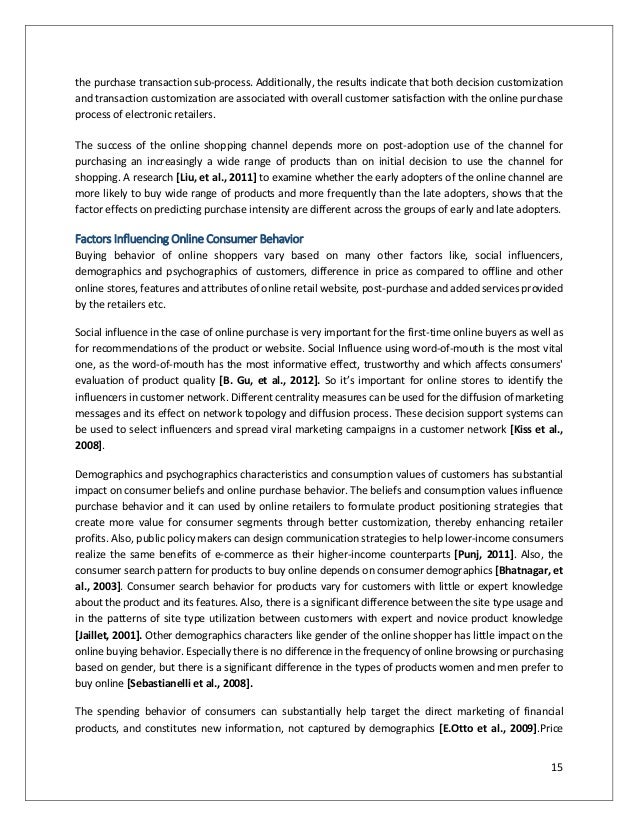 Research papers on consumer buying behaviour