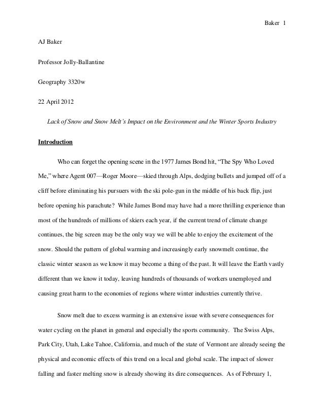 Research paper on snowboarding