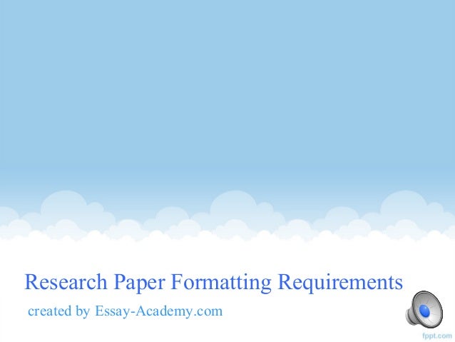 Research paper requirements