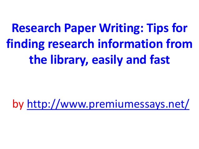 write research paper quickly
