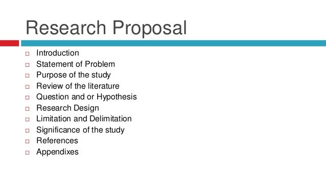 Delimitation in research proposal