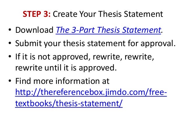 Steps to making a thesis statement