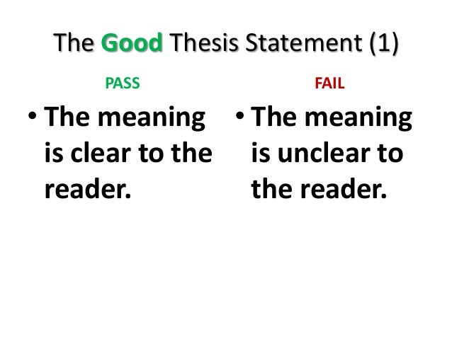 What is thesis statement mean