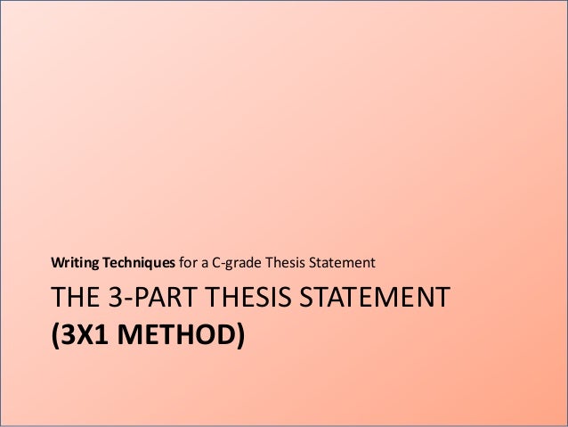 Parts of a thesis proposal