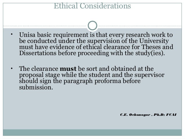 Ethical Consideration In Research Proposal