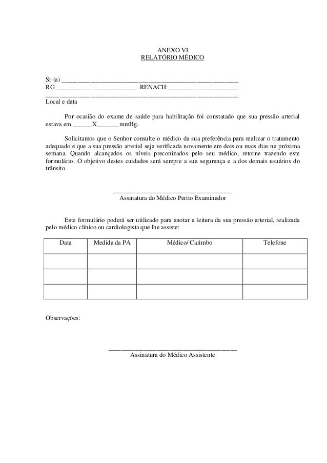 Exame para cnh