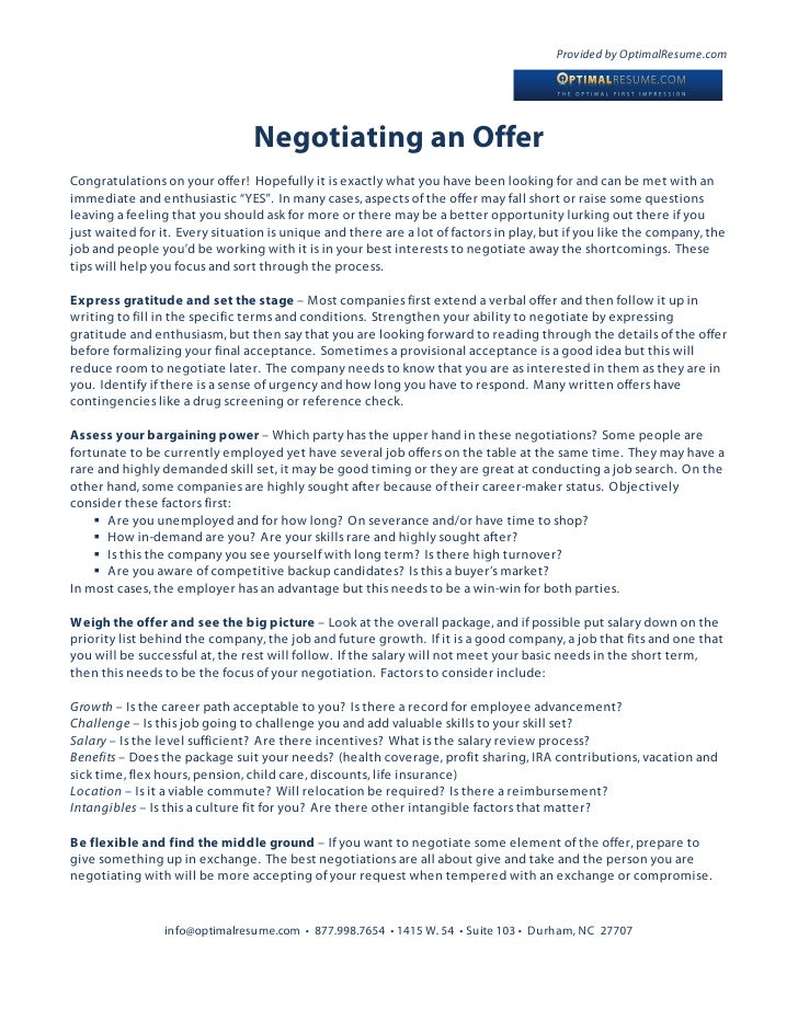 sample letter of salary negotiation