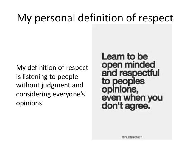 Respect definition essay example