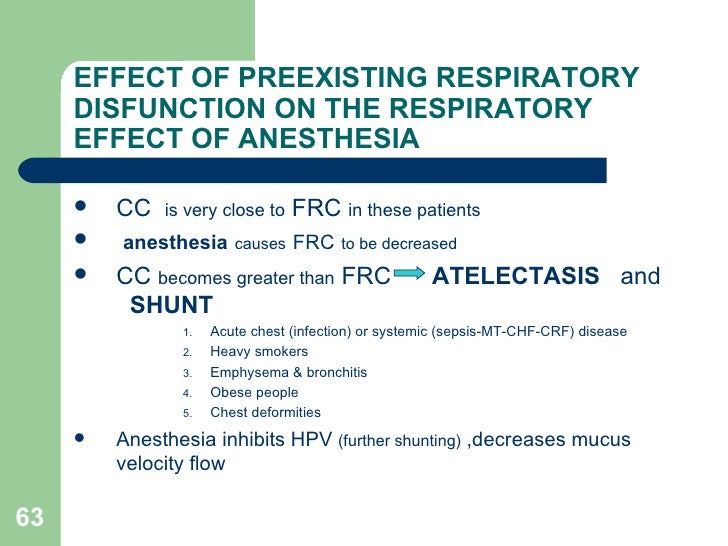 Respiratory Physiology & Respiratory Function During Anesthesia