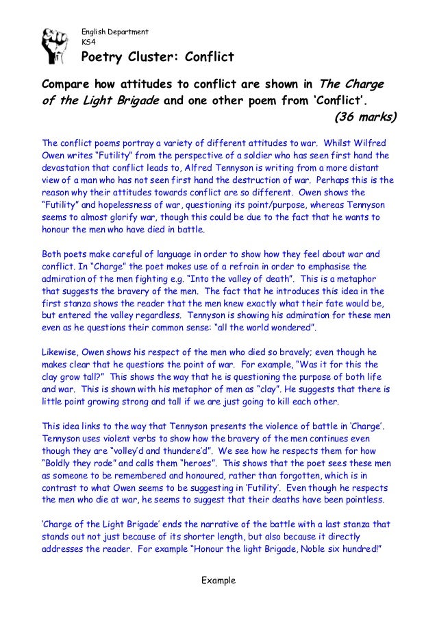 charge of the light brigade conflict essay Free essay: analysis of the charge of the light brigade this particular poem deals with the unfortunate mistake of battle of balaclava in 1854 in an attempt. charge of the light brigade conflict essay Free essay: analysis of the charge of the light brigade this particular poem deals with the unfortunate mistake of battle of balaclava in 1854 in an attempt.