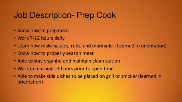 job description of a prep cook 28 images prep cook resume job