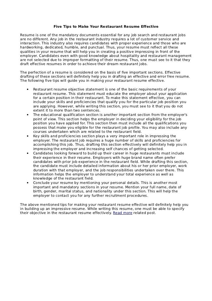 tips for building a resumes