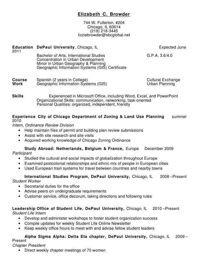 fraternity resume
