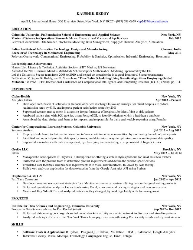 Resume Format Resume Format Mckinsey