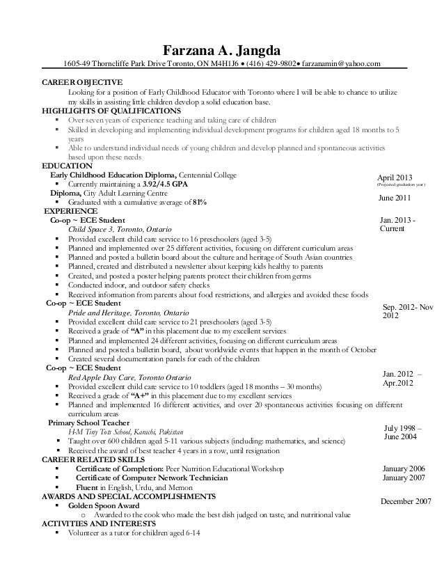 resume recreation therapist child development associate cover letter child caretaker cover letter cover letter and resume resume for child care provider