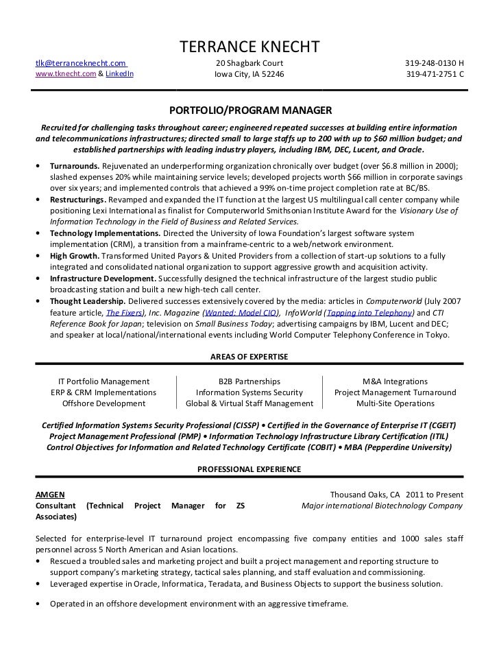 Resume For Zs Associates Resume. TERRANCE KNECHTtlk@terranceknecht.com ...