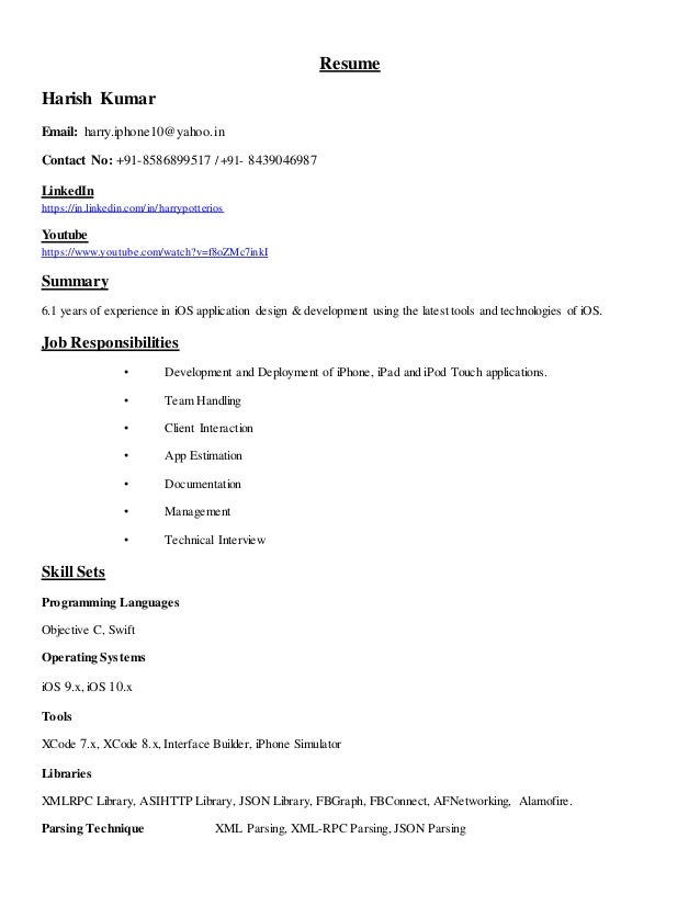 resume dox