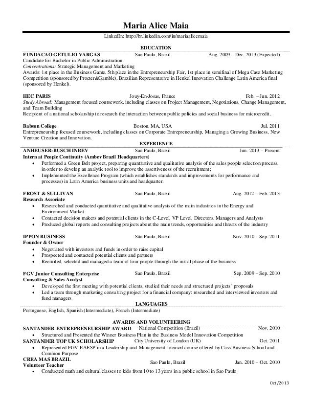 Pronounce resume english