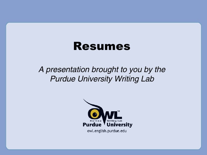 owl purdue resumes