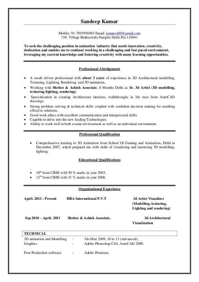 drafting a resumes