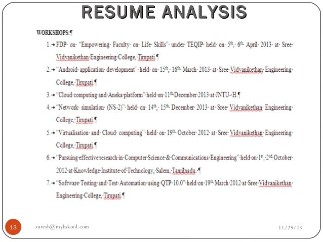 resume analysis tool