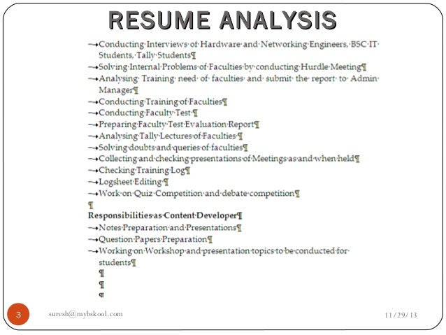 resume analysis tool