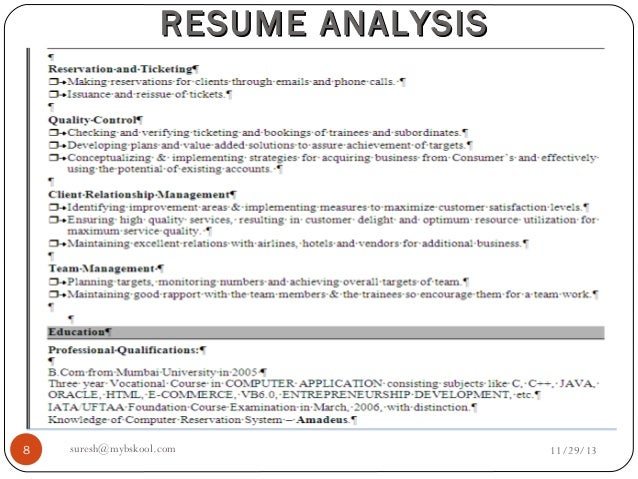 resume analysis live 29 11 13 mini mba free resume analysis live 29 11 13 mini mba free