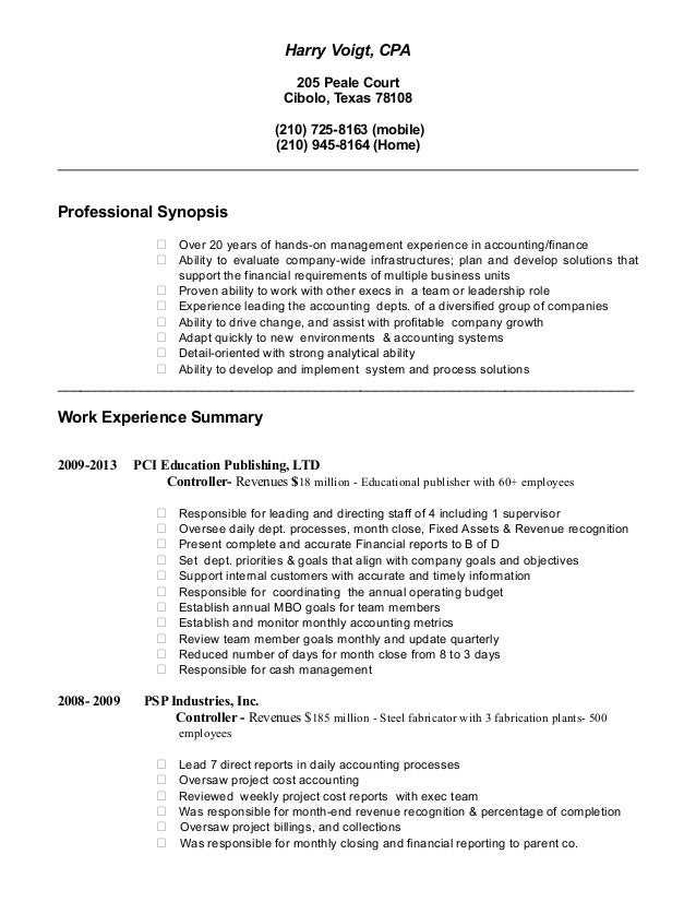 Texas resume board cpa