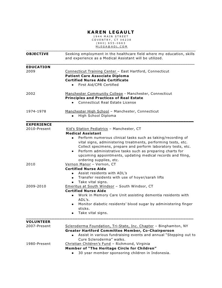 Entry level medical resume templates