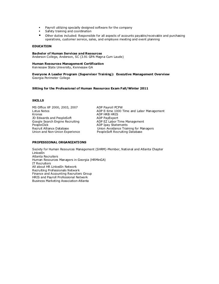 generalist recruiter resume