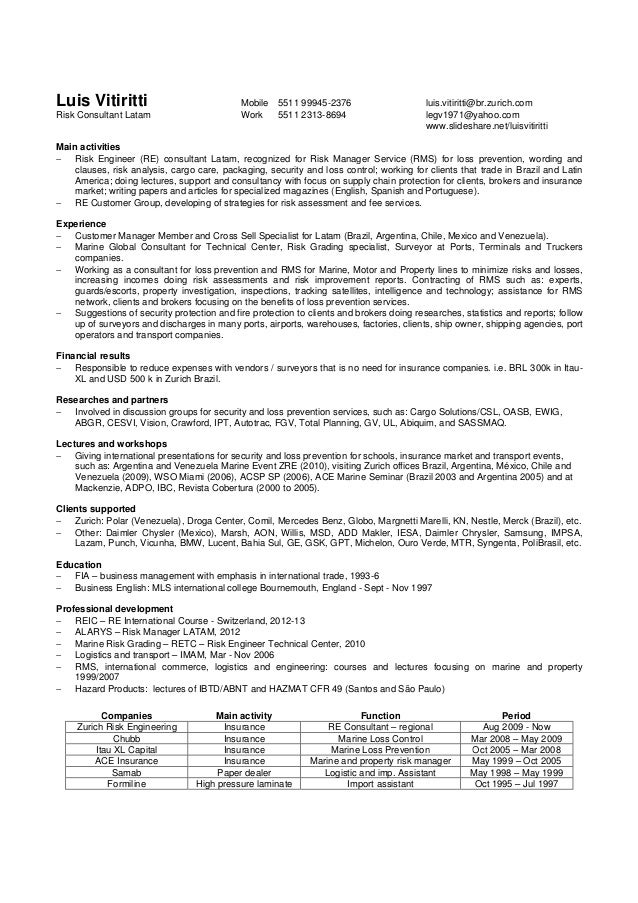 resume luis vitiritti 2013 resumes examples 2013