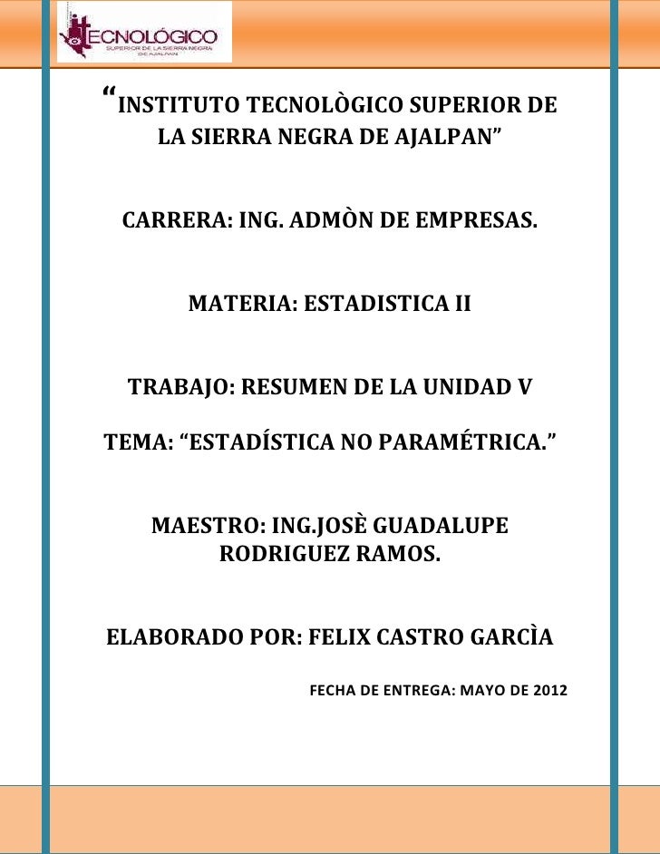 ESTADISTICA PARAMETRICAS estadistica parametricas:
