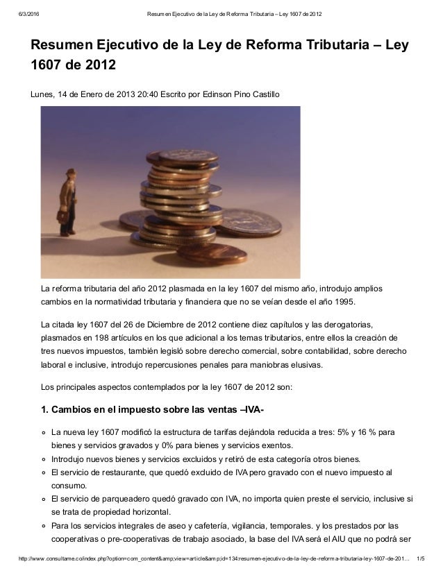 LEY TRIBUTARIA COLOMBIA ley tributaria colombia: