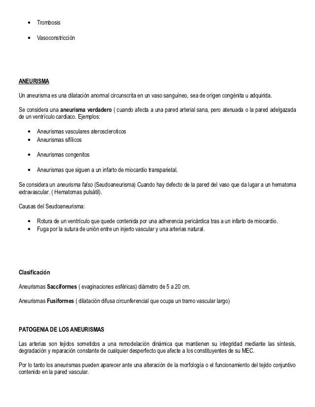 Resumen Vasos Sanguineos - Anatomia Patologica II Resumen Vasos Sanguineos - Anatomia Patologica II