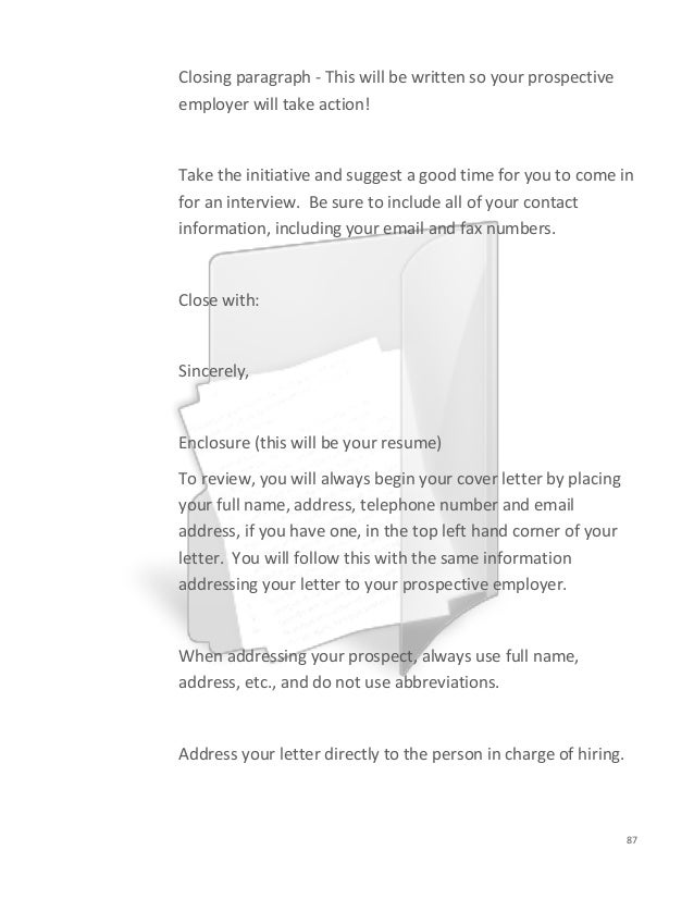 closings for cover letters