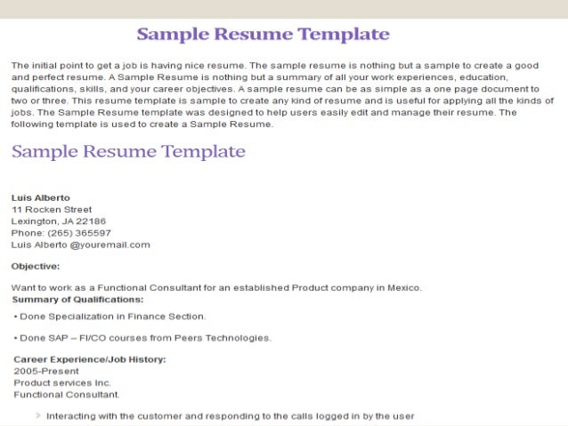 Resume templates