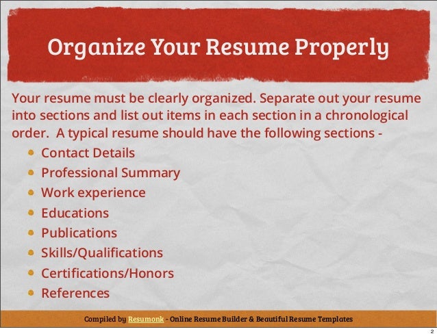 Resume writing techniques and tips