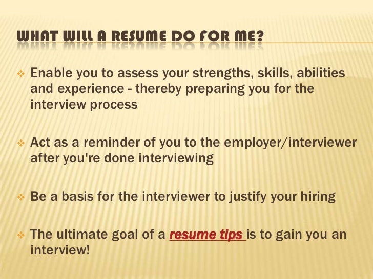 New resume writing tips