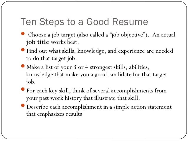 How write resume