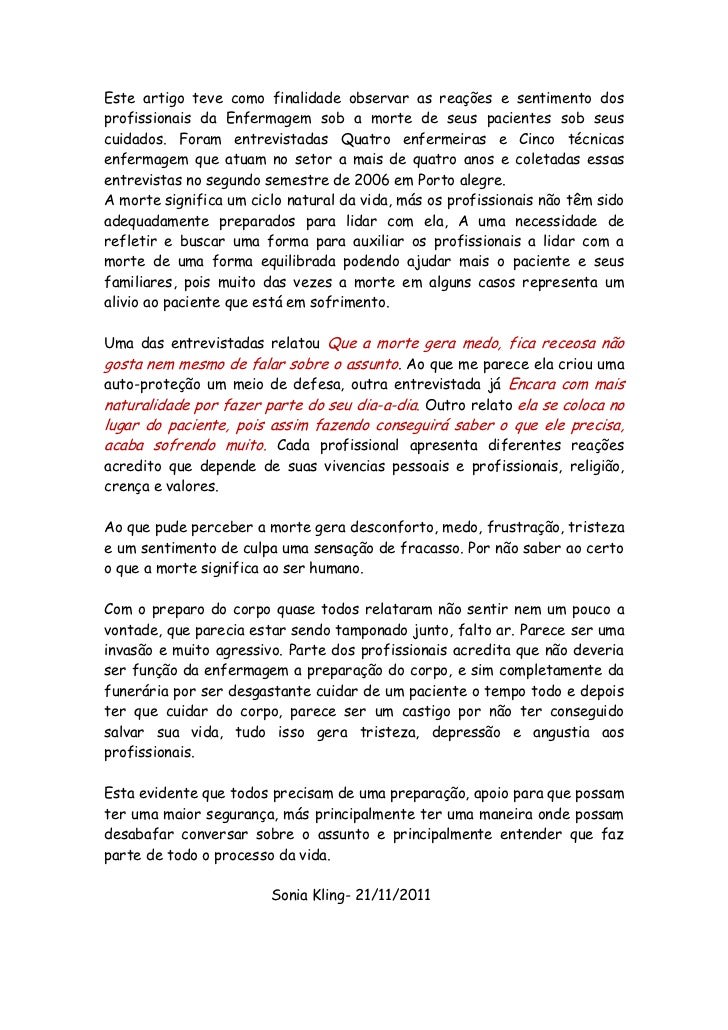 Artigo enfermagem