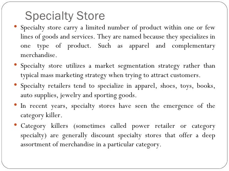 Retail formats
