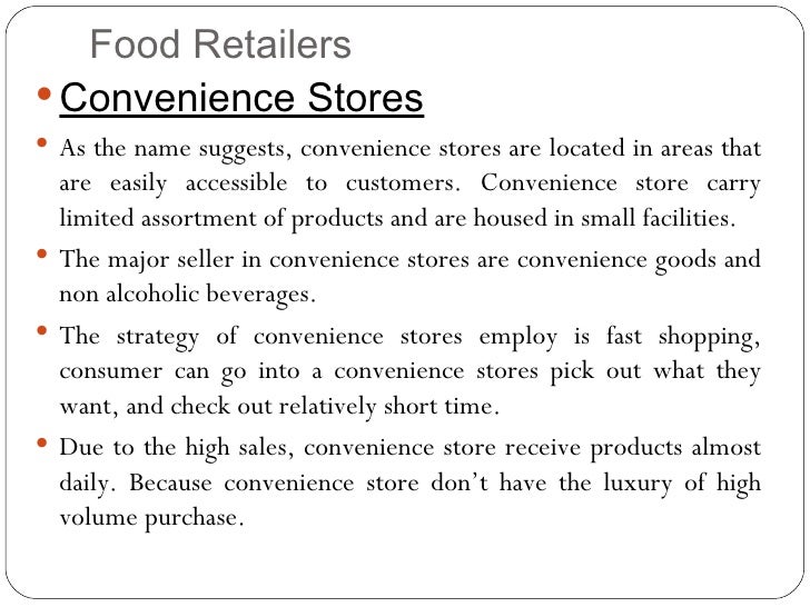Retail formats