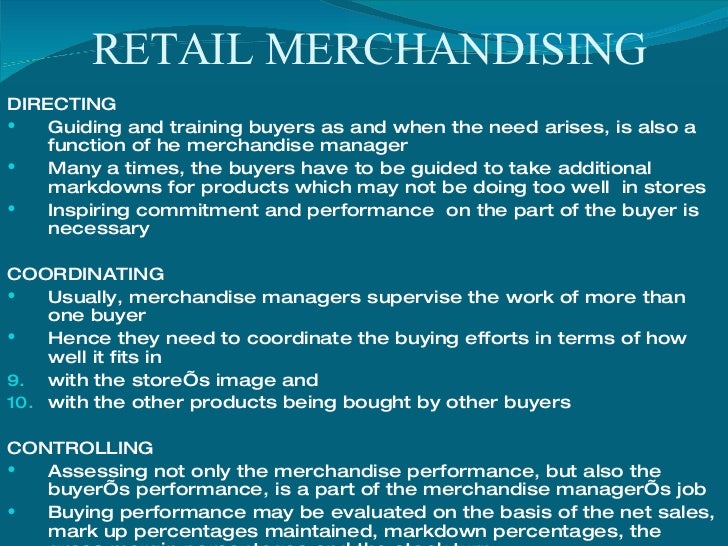 Retail Merchandising