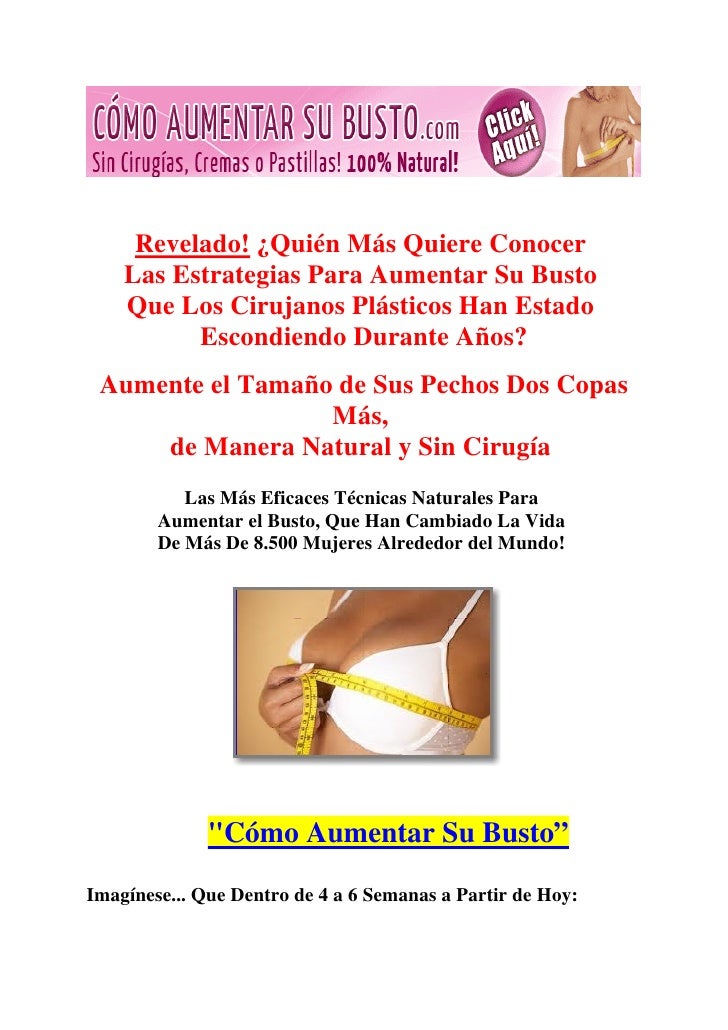 Como Aumentar El Busto Rapido Y Facil