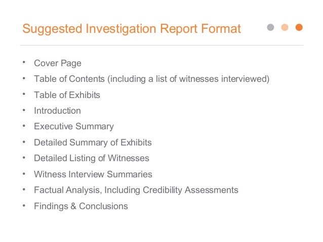 investigation report writing sample investigation report writing sample